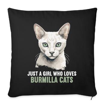 Burmilla Kitten Burmilla Cat - Sofa pillowcase 17,3'' x 17,3'' (45 x 45 cm) - black - Front