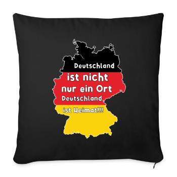 Germany is home - Sofa pillowcase 17,3'' x 17,3'' (45 x 45 cm) - black - Front