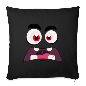 Monster Face - Sofa pillowcase 17,3'' x 17,3'' (45 x 45 cm) - black - Front
