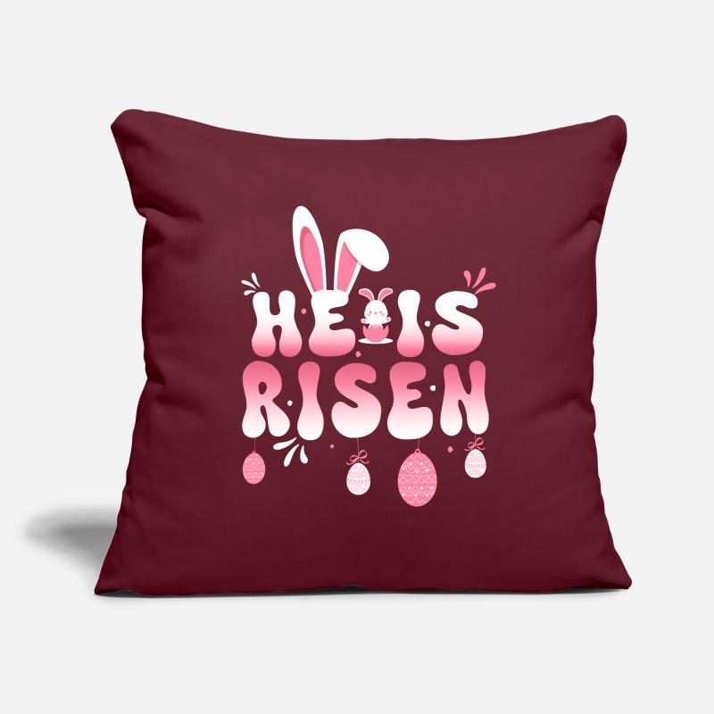 He Is Risen Easter Celebration Theme Bunny Eggs Sofa pillowcase 17,3'' x 17,3'' (45 x 45 cm)