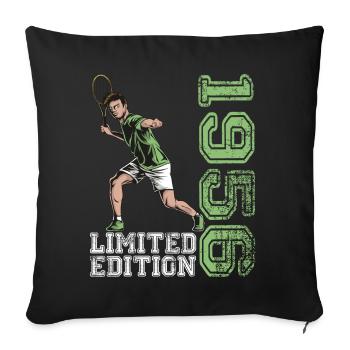 Édition limitée 1955 Édition limitée Tennis - Housse de coussin décorative 45 x 45 cm - noir - Devant