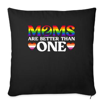 Gay Mom Lesbian Mothers Mothers Day - Sofa pillowcase 17,3'' x 17,3'' (45 x 45 cm) - black - Front