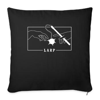 Michelangelo Schöpfung von Adam LARP LARPing - Sofakissenbezug 45 x 45 cm - Schwarz - Vorne