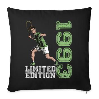 Limited Edition 1993 Limited Edition Tennis - Sofa pillowcase 17,3'' x 17,3'' (45 x 45 cm) - black - Front