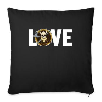 LARP Love LARPing Armor Weapons Character LARP - Sofa pillowcase 17,3'' x 17,3'' (45 x 45 cm) - black - Front