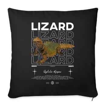 Uromastyx Streetwear Gardien de lézard - Housse de coussin décorative 45 x 45 cm - noir - Devant