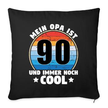 My Grandpa Is 90 And Still Cool 1934 - Sofa pillowcase 17,3'' x 17,3'' (45 x 45 cm) - black - Front