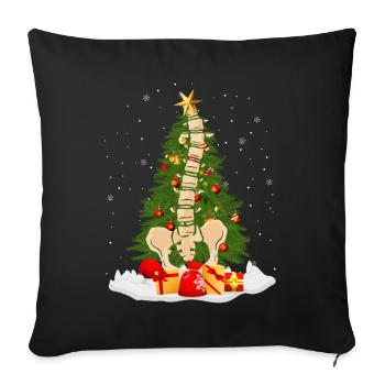 Funny Orthopedic Spine Adjustment Chiropractic - Sofa pillowcase 17,3'' x 17,3'' (45 x 45 cm) - black - Front