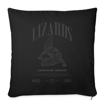 Leopard Gecko Moderne Reptilienwärter Streetwear - Sofakissenbezug 45 x 45 cm - Schwarz - Vorne