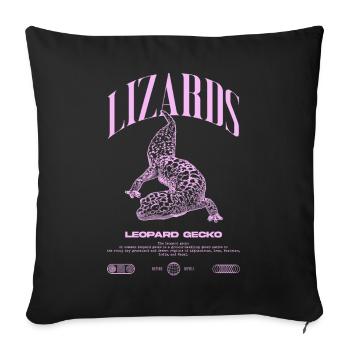 Leopard Gecko Moderne Reptilienwärter Streetwear - Sofakissenbezug 45 x 45 cm - Schwarz - Vorne