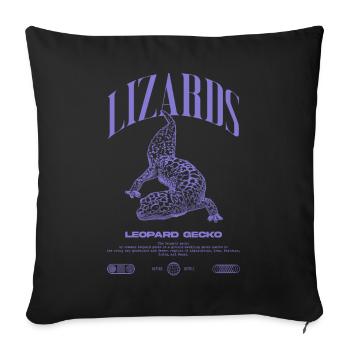 Leopard Gecko Moderne Reptilienwärter Streetwear - Sofakissenbezug 45 x 45 cm - Schwarz - Vorne