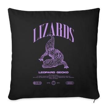 Leopard Gecko Moderne Reptilienwärter Streetwear - Sofakissenbezug 45 x 45 cm - Schwarz - Vorne