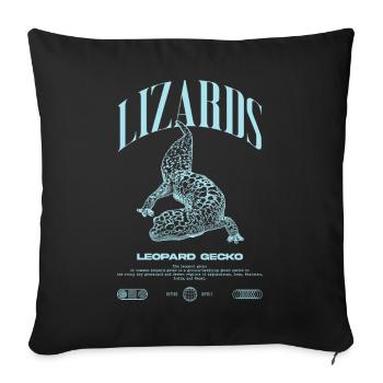 Leopard Gecko Moderne Reptilienwärter Streetwear - Sofakissenbezug 45 x 45 cm - Schwarz - Vorne