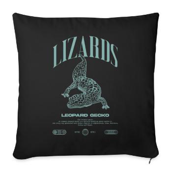 Leopard Gecko Moderne Reptilienwärter Streetwear - Sofakissenbezug 45 x 45 cm - Schwarz - Vorne