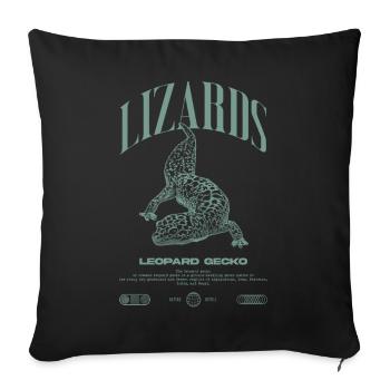 Leopard Gecko Moderne Reptilienwärter Streetwear - Sofakissenbezug 45 x 45 cm - Schwarz - Vorne