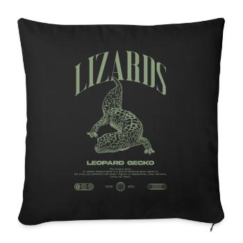 Leopard Gecko Moderne Reptilienwärter Streetwear - Sofakissenbezug 45 x 45 cm - Schwarz - Vorne