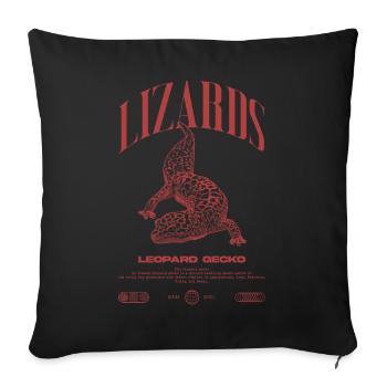 Leopard Gecko Moderne Reptilienwärter Streetwear - Sofakissenbezug 45 x 45 cm - Schwarz - Vorne
