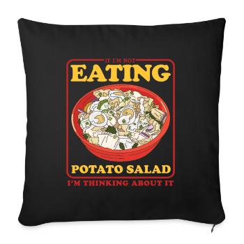 Salade de pommes de terre Härdöpfelsalat Cadeau - Housse de coussin décorative 45 x 45 cm - noir - Devant