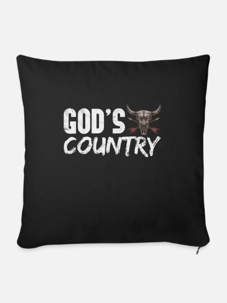 Country - Sofakissenbezug 45 x 45 cm - Schwarz