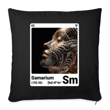 AI am Samarium (wt) - Housse de coussin décorative 45 x 45 cm - noir - Devant