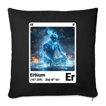 AI am Erbium (wt) - Sofa pillowcase 17,3'' x 17,3'' (45 x 45 cm) - black - Front