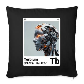 AI am Terbium (wt) - Sofa pillowcase 17,3'' x 17,3'' (45 x 45 cm) - black - Front