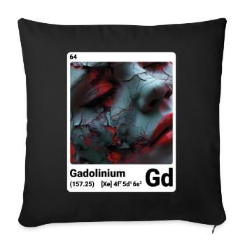 AI at Gadolinium (wt) - Sofa pillowcase 17,3'' x 17,3'' (45 x 45 cm) - black - Front