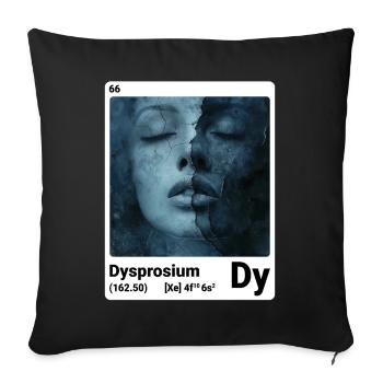 AI am Dysprosium (wt) - Sofa pillowcase 17,3'' x 17,3'' (45 x 45 cm) - black - Front
