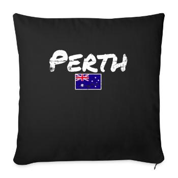 Perth Australia Vintage Australian Flag - Sofa pillowcase 17,3'' x 17,3'' (45 x 45 cm) - black - Front