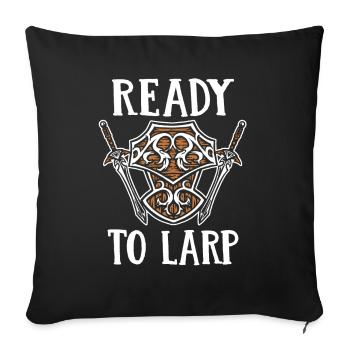 Ready To LARP LARPing Armor Weapons Character LARP - Sofa pillowcase 17,3'' x 17,3'' (45 x 45 cm) - black - Front