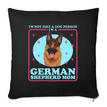 Berger allemand maman berger allemand cadeau - Housse de coussin décorative 45 x 45 cm - noir - Devant