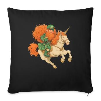Licorne Saint-Patrick Licorne japonaise - Housse de coussin décorative 45 x 45 cm - noir - Devant