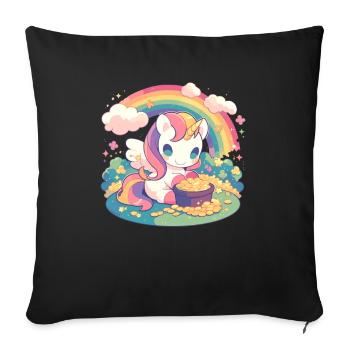 Licorne Saint-Patrick Licorne japonaise - Housse de coussin décorative 45 x 45 cm - noir - Devant