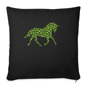 Licorne Saint-Patrick Licorne japonaise - Housse de coussin décorative 45 x 45 cm - noir - Devant