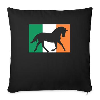 Licorne Saint-Patrick Licorne japonaise - Housse de coussin décorative 45 x 45 cm - noir - Devant