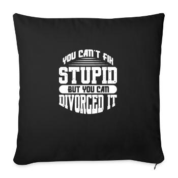 Scheidung Trennung Ende Beziehung Geschenk - Sofakissenbezug 45 x 45 cm - Schwarz - Vorne