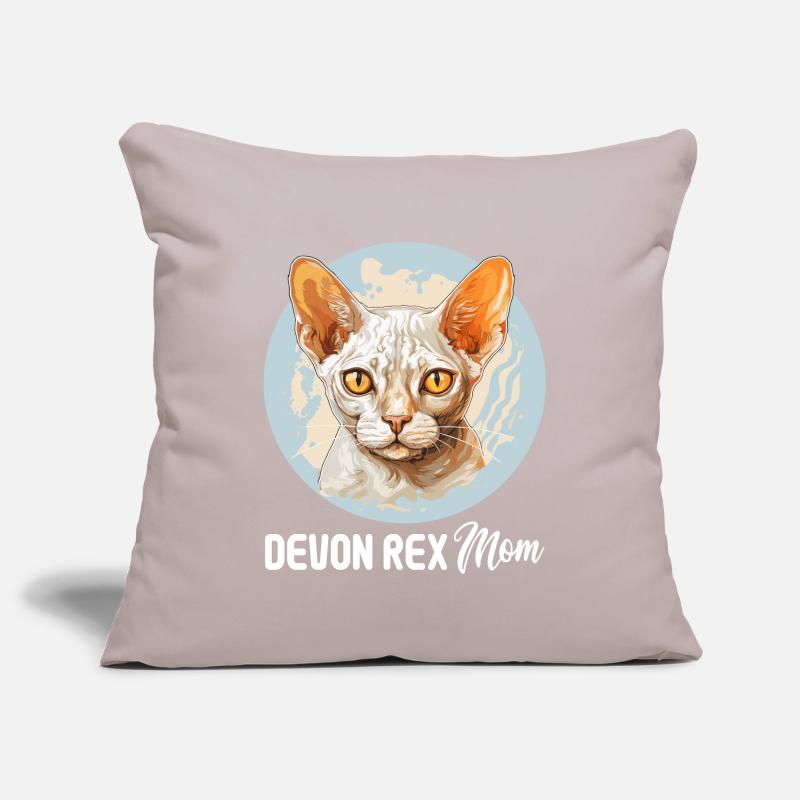 Chaton Devon Rex Chat Devon Rex Housse de coussin décorative 45 x 45 cm