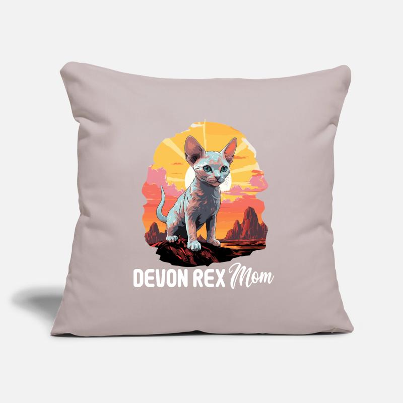 Chaton Devon Rex Chat Devon Rex Housse de coussin décorative 45 x 45 cm