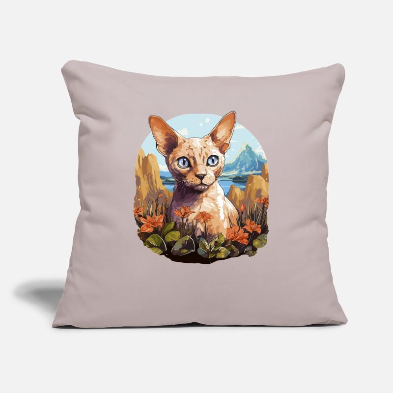 Devon Rex Kätzchen Devon Rex Katze Sofakissenbezug 45 x 45 cm