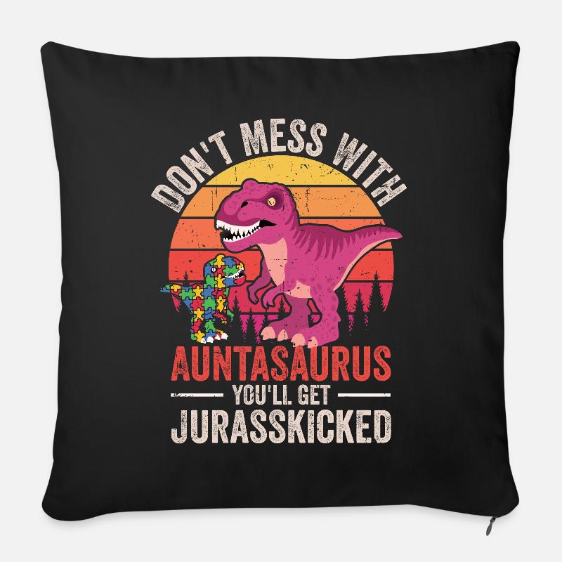 Autismus - Sofakissenbezug 45 x 45 cm - Schwarz