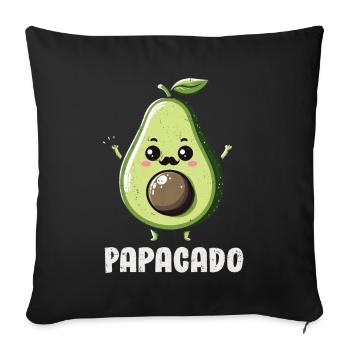Avocado - Sofakissenbezug 45 x 45 cm - Schwarz - Vorne