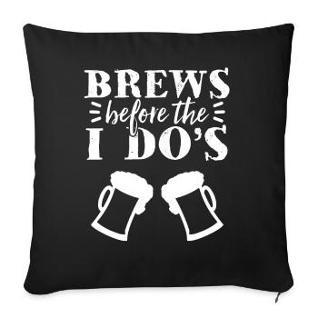 Bachelorette Hen Party Gift - Sofa pillowcase 17,3'' x 17,3'' (45 x 45 cm) - black - Front