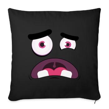 Monster Face - Sofa pillowcase 17,3'' x 17,3'' (45 x 45 cm) - black - Front