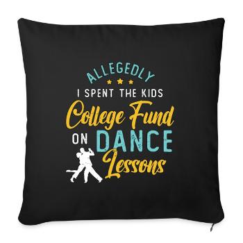 Danse de salon prétendument j’ai passé les enfants à danser - Housse de coussin décorative 45 x 45 cm - noir - Devant