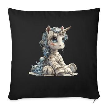 Einhorn Halloween Japanisches Einhorn - Sofakissenbezug 45 x 45 cm - Schwarz - Vorne