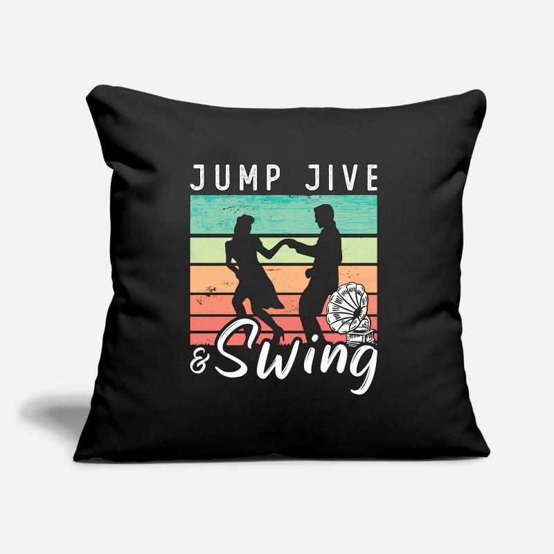 Swing Dance Jump Jive & Retro Dancing Swing Dancer Housse de coussin décorative 45 x 45 cm
