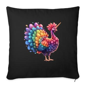 Unicorn Thanksgiving Japanese Unicorn - Sofa pillowcase 17,3'' x 17,3'' (45 x 45 cm) - black - Front