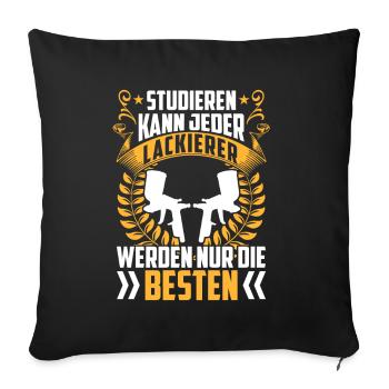 Vehicle Painters The Best Become Car Painters - Sofa pillowcase 17,3'' x 17,3'' (45 x 45 cm) - black - Front