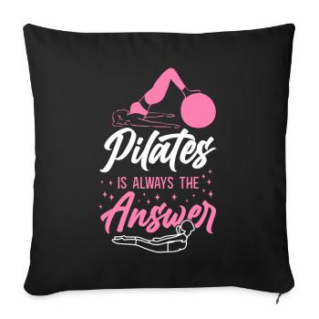 Pilates Instructor Teacher Pilates - Sofa pillowcase 17,3'' x 17,3'' (45 x 45 cm) - black - Front