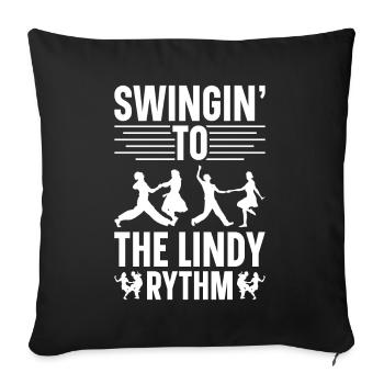 Lindy Hop Dancers Swing Dance Couple Swing Dance - Sofa pillowcase 17,3'' x 17,3'' (45 x 45 cm) - black - Front